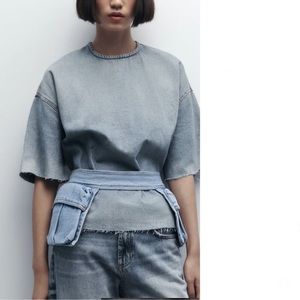 Zara Denim Pocket Sash